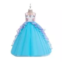 Dress Unicorn Anak 5 - 10 Tahun Gaun Tutu Pesta Karakter Import DP-025 - 140
