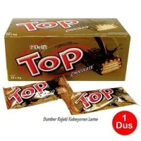 Wafer Top Delfi Cokelat Kemasan 1000 / 1 Pak (24 Pcs) / 9gr