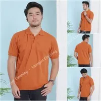 Kaos polo Unisex Merah Bata / Kaos Kerah / Poloshirt