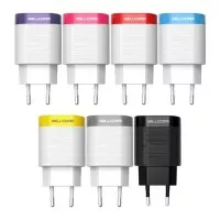 Travel Charger USB 2.1A Wellcomm Elegant 2 output charge + kabel micro