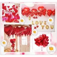 Balon Foil Hati Heart Love Cinta 25cm , 45cm , 57cm JUMBO