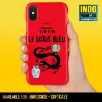 Casing phone case TINTIN Lotus Biru iPhone Samsung Xiaomi - TIN-002