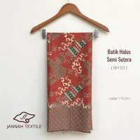 Murah / Kain Batik Halus Semi Sutra Printing Untuk Kemeja Kebaya BH03