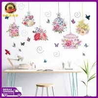 Wall Sticker Sangkar Burung Bird Cages Hanging Stiker Dinding LDR8332