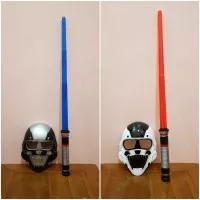 Mainan Cosplay Set Topeng Pedang Starwars - Set Topeng Pedang Laser