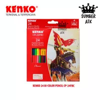 Pensil Warna KENKO 24 warna Bi-color CP-24FBC ( 48 warna dengan 2 sisi