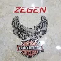 emblem plat harley davidson motor cycles burung besar