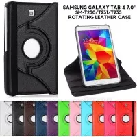 Samsung Tab 4 7.0 7 SM T230 T231 T235 Rotate Flip Case Casing Cover