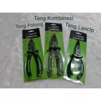 TEKIRO Paket Tang Potong 6 inch, Tang Kombinasi 7 inch, Lancip 6 inch