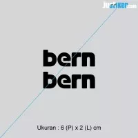 Sticker Bern Logo, Bern Helmet 6x2cm - Putih
