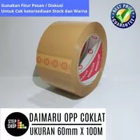DAIMARU OPP COKLAT - LAKBAN COKLAT - Ukuran 60mm X 100M (2,5 Inch)