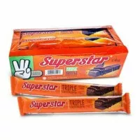 Wafer Superstar Triple Coklat (12pcs/box)