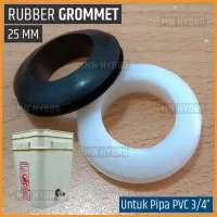 Rubber Grommet 25 mm untuk Pipa PVC 3/4 Inch, Putih / White