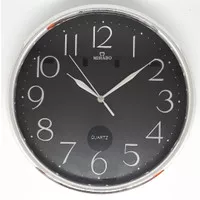 JAM DINDING MIRADO MQ-8201 HITAM RING SILVER JAM KANTOR