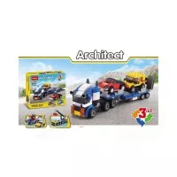 Mainan anak laki-laki: lego brick decool architect 3 in 1 truck