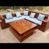Kursi Tamu Set Sofa Modern Minimalis Kayu Jati Anas Berkah Furniture
