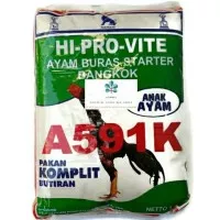 Pakan Komplit Butiran Anak Ayam Bangkok Starter A591K Kemasan 1kg