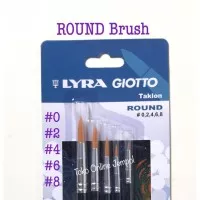 ROUND Brush isi 5 Kuas Bulat Set Lyra Giotto 569800 Taklon ATK0955LY