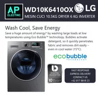 SAMSUNG WD10K6410OX MESIN CUCI 10.5KG DRYER 6 KG INVERTER WD10K6410