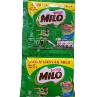Susu Milo Bubuk Coklat 1 Renceng (10 Pcs) /1 Karton (20 Renceng / 22gr