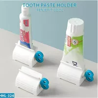 Dispenser odol tempat pasta gigi unik stand holder penjepit Roll tube