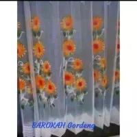 vitrase Motif bunga matahari 200x200cm Vitrase selambu daleman gorden