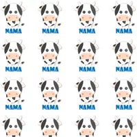 Sticker Nama Cutting Label Waterproof Tahan Air Cow C (CA045)