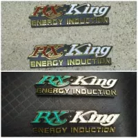 Stiker Emblem RX King Timbul 3D 2 pcs Merah dan Hijau