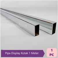 Pipa Kotak Besi Panjang 1 Meter Perlengkapan Display Toko