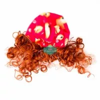 Topi Wig Anak Bayi Merah Mudah Keriting Lucu
