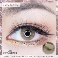 Softlens kitty kawaii navy brown/ coklat