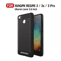 IPAKY Carbon Xiaomi Redmi 3 Pro Slim Armor Soft Case Casing