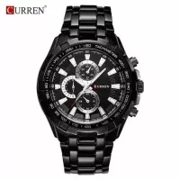 Jam Tangan Pria Curren 8023 Chronograph tidak aktif HITAM HITAM