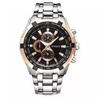 Jam Tangan Pria Curren 8023 Chronograph tidak aktif SILVER GOLD HITAM