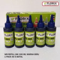 Tinta Spidol Whiteboard FLORIX 100 ML 1 Pack Warna isi 5 botol