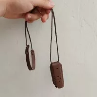 Sarung Korek Kulit Sapi Asli Leather Case (Model Kalung)