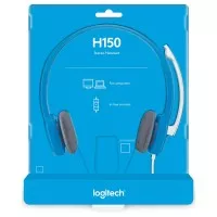 Logitech Headset H150 Stereo Dual Plug Noise Cancelling Mic Sky Blue