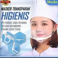 Masker Masak Mask Mika Transparan Restoran Penutup Mulut Hidung PVC