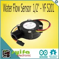 Water Flow Sensor 1/2" YF S201 Sensor Aliran Air High Precision