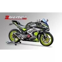 Decal Stiker Kawasaki Ninja 250 Fi Wolf Hijau Full Body