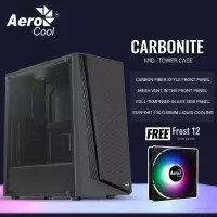 Case / Casing AeroCool Carbonite - ATX - TG - Free 1X12cm Fan RGB