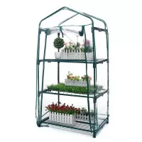 Mini Greenhouse AUEDW 4 Shelves Indoor/Outdoor Greenhouse