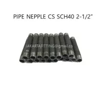 PIPE NEPPLE PIPA NIPEL BESI CS CARBON STEEL SCH40 SCH 40 2-1/2"x100mm