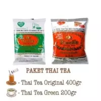 Best Seller Paket Hemat Duo Thai Tea dan Green Tea ChaTraMue Brand
