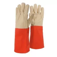 Fireproof Work Gloves Durable Cow Leather Anti-Heat Flame Retardant