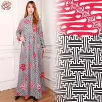 SALE Delva Gamis Payung Batik Maxi Dress Busana Muslim Wanita