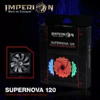 FAN CASE IMPERION 120MM LED SUPERNOVA 120 FA-G12-01/KIPAS CASING 12CM, - Biru
