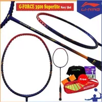 RAKET BADMINTON LINING G FORCE 3500 SUPERLITE ORIGINAL- NAVY RED