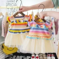 DRESS PELANGI ANAK PEREMPUAN ROK TUTU COLORFUL ANAK CEWEK 0-2 TAHUN