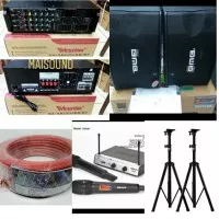 PAKET SPEAKER BMB SOUND SYSTEM/BMB 10 INCH AMPLI USB BLUETOOTH